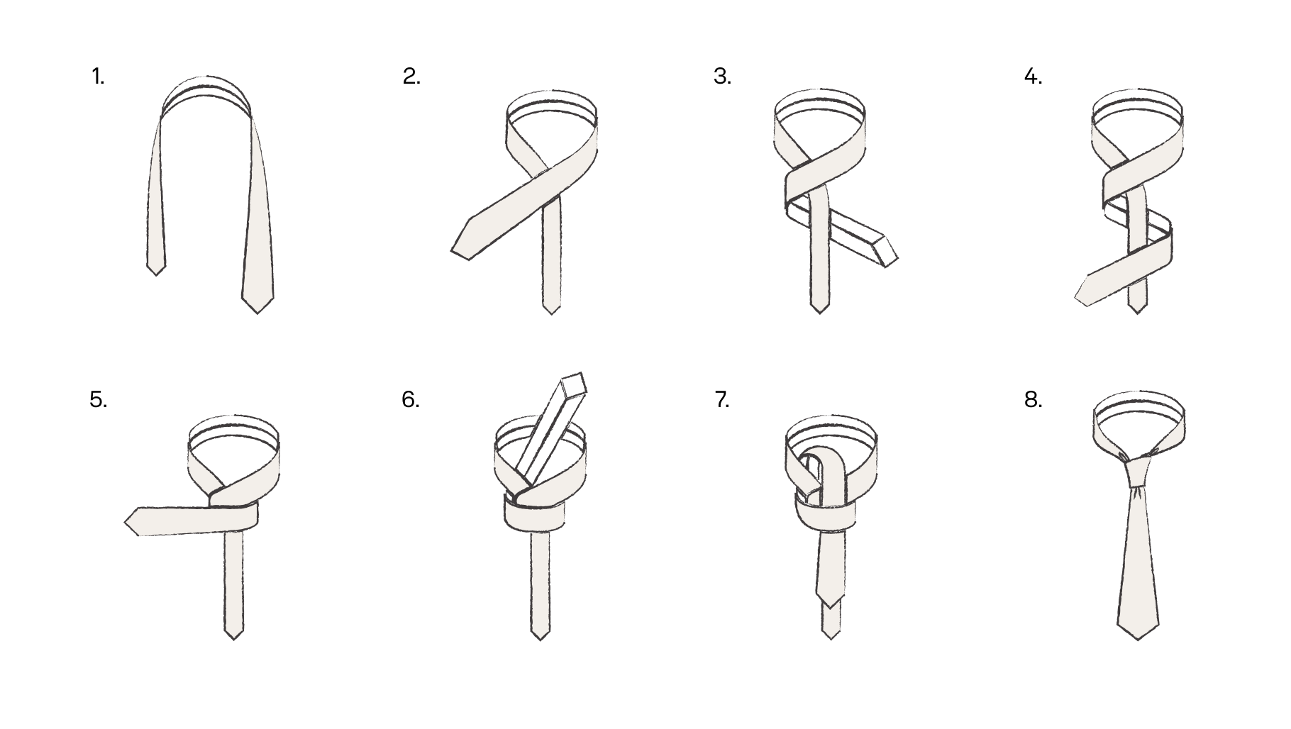 Jak wiązać krawat four-in-hand? - infografika.
