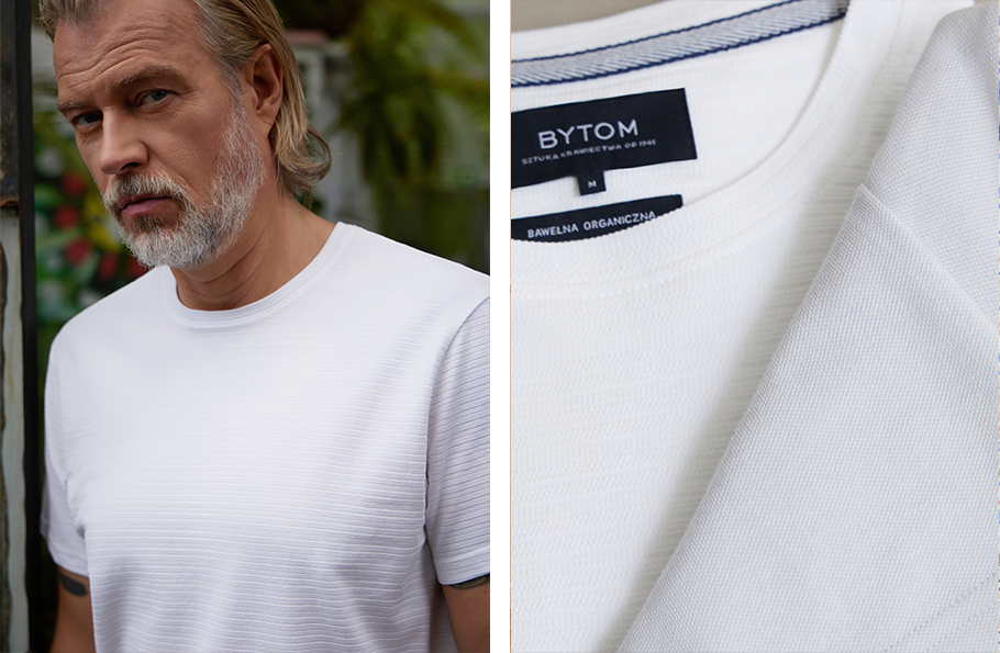 Biały T-shirt Bytom - zdjęcie.