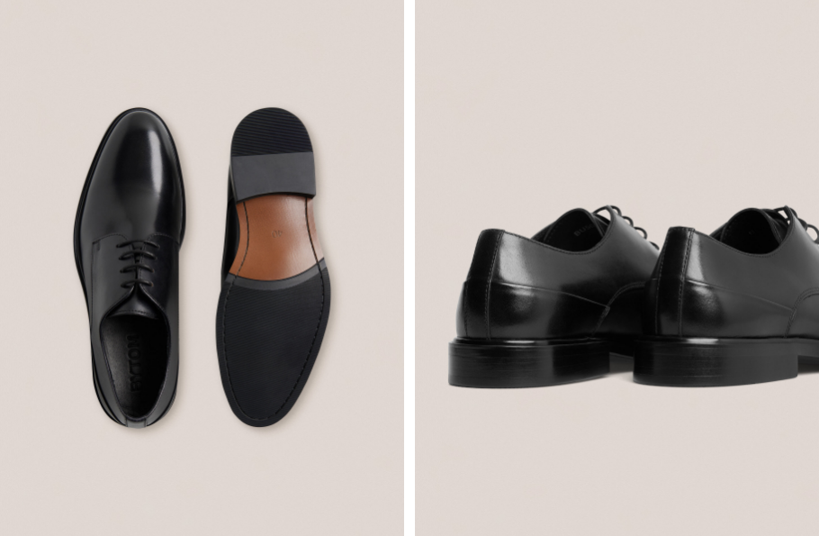 Czarne, eleganckie buty męskie Bytom.