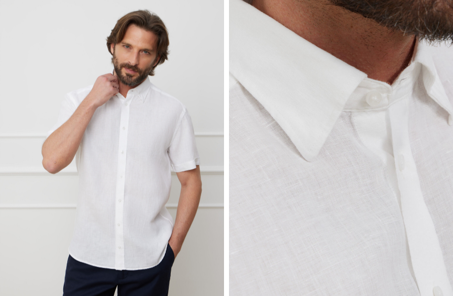 BIAŁA KOSZULA CAPRI KRÓTKI RĘKAW