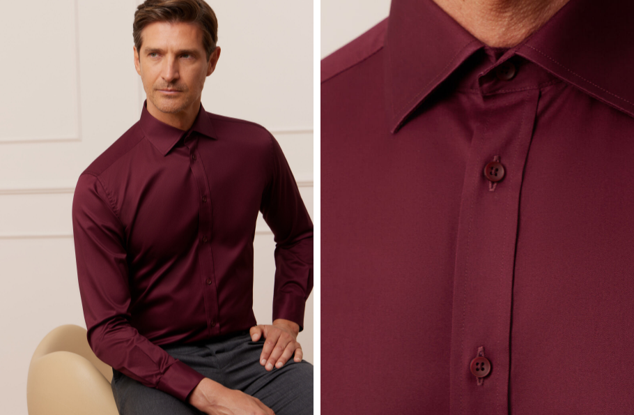 BORDOWA KOSZULA ROMA DŁUGI RĘKAW