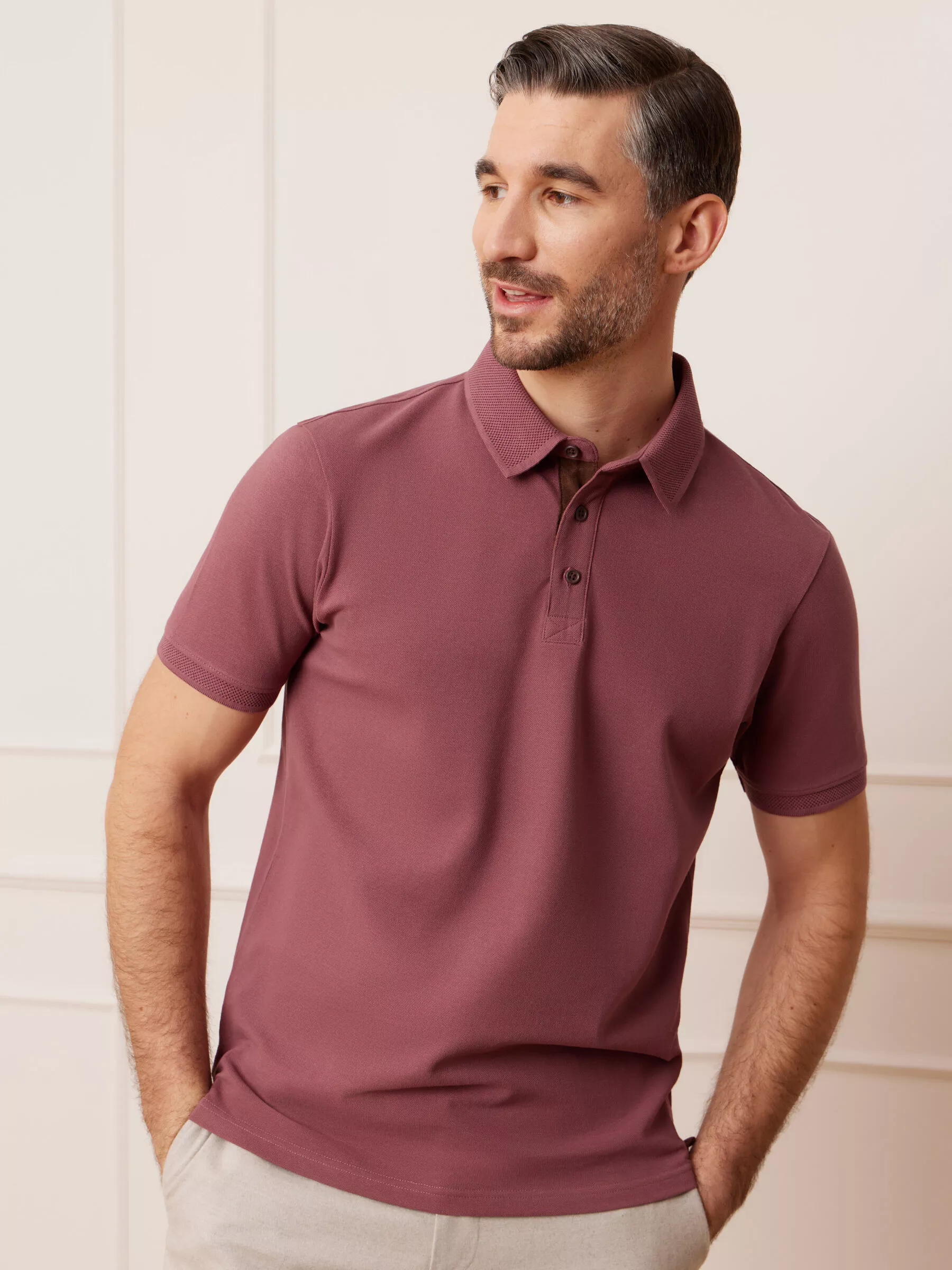 トップス TOM Różowe polo krótki rękaw BYTOM | Bytom
