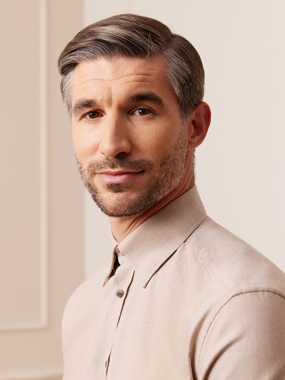 BEŻOWA KOSZULA CAPRI DŁUGI RĘKAW - 5