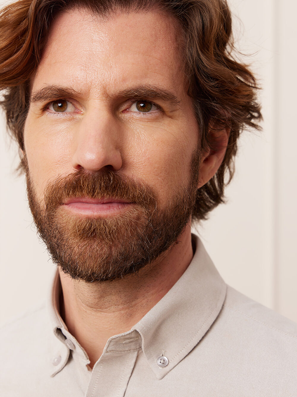 BEŻOWA KOSZULA MALMO DŁUGI RĘKAW - 3