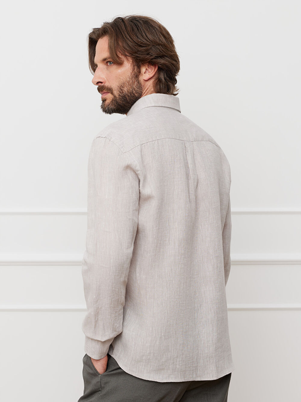 BEŻOWA KOSZULA CAPRI DŁUGI RĘKAW - 4