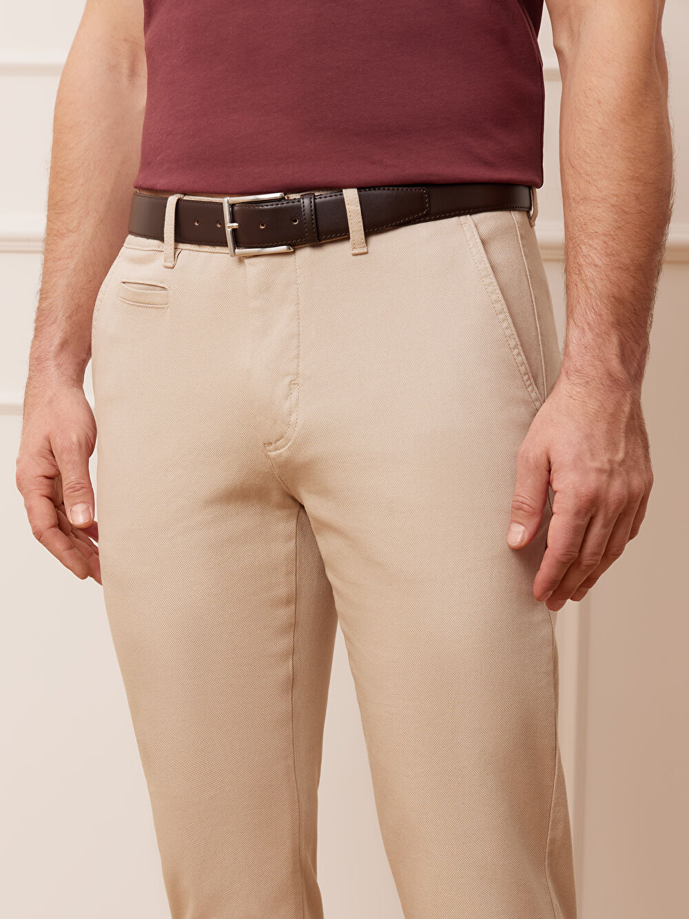 BEŻOWE SPODNIE WES - 6