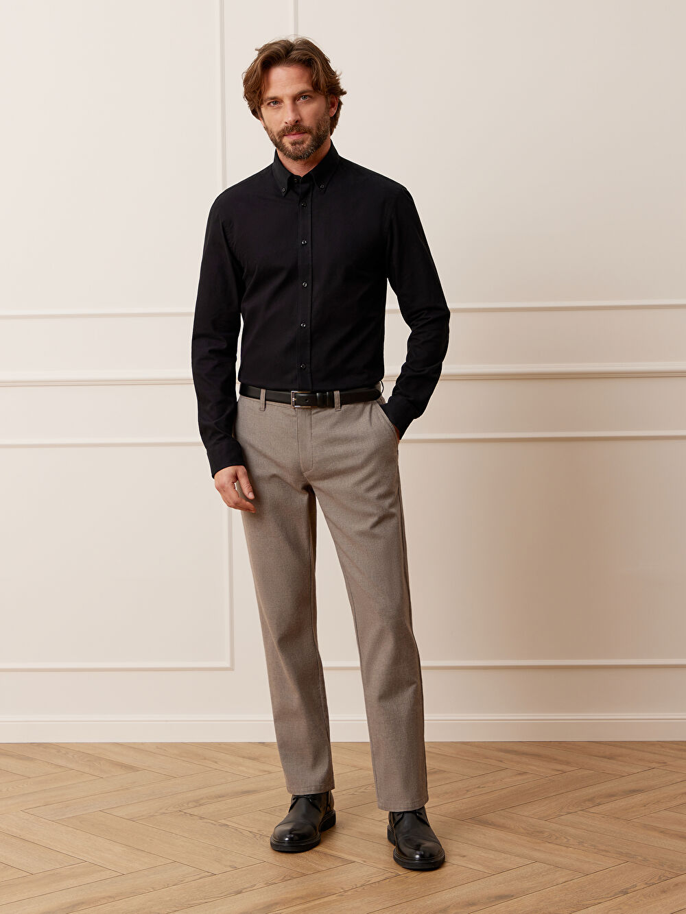 BEŻOWE SPODNIE ASAKA - 4