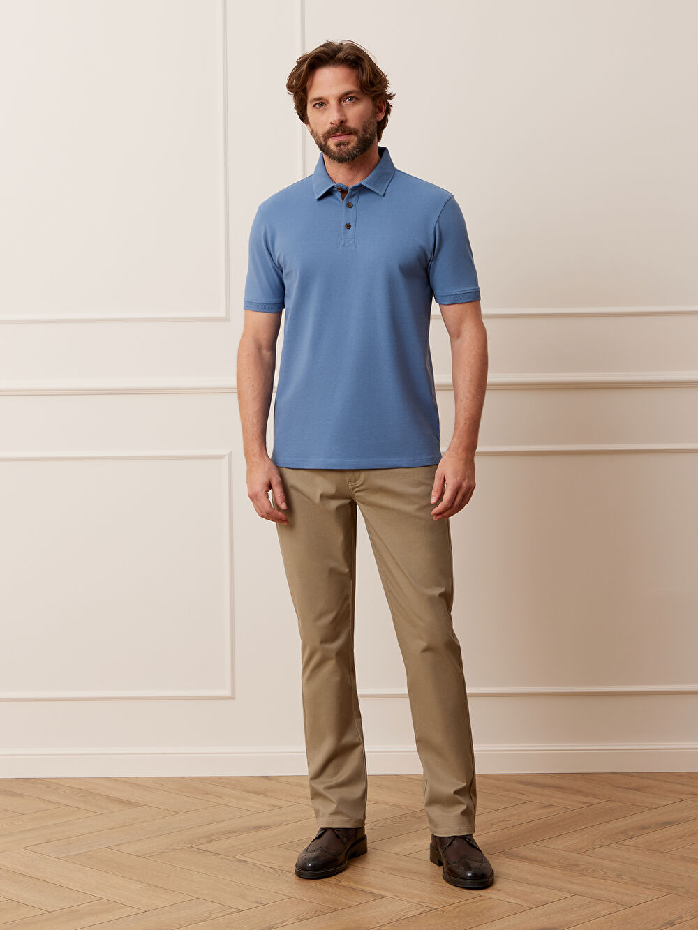 BEŻOWE SPODNIE INVER - 4