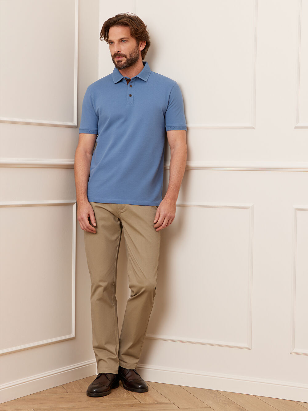 BEŻOWE SPODNIE INVER