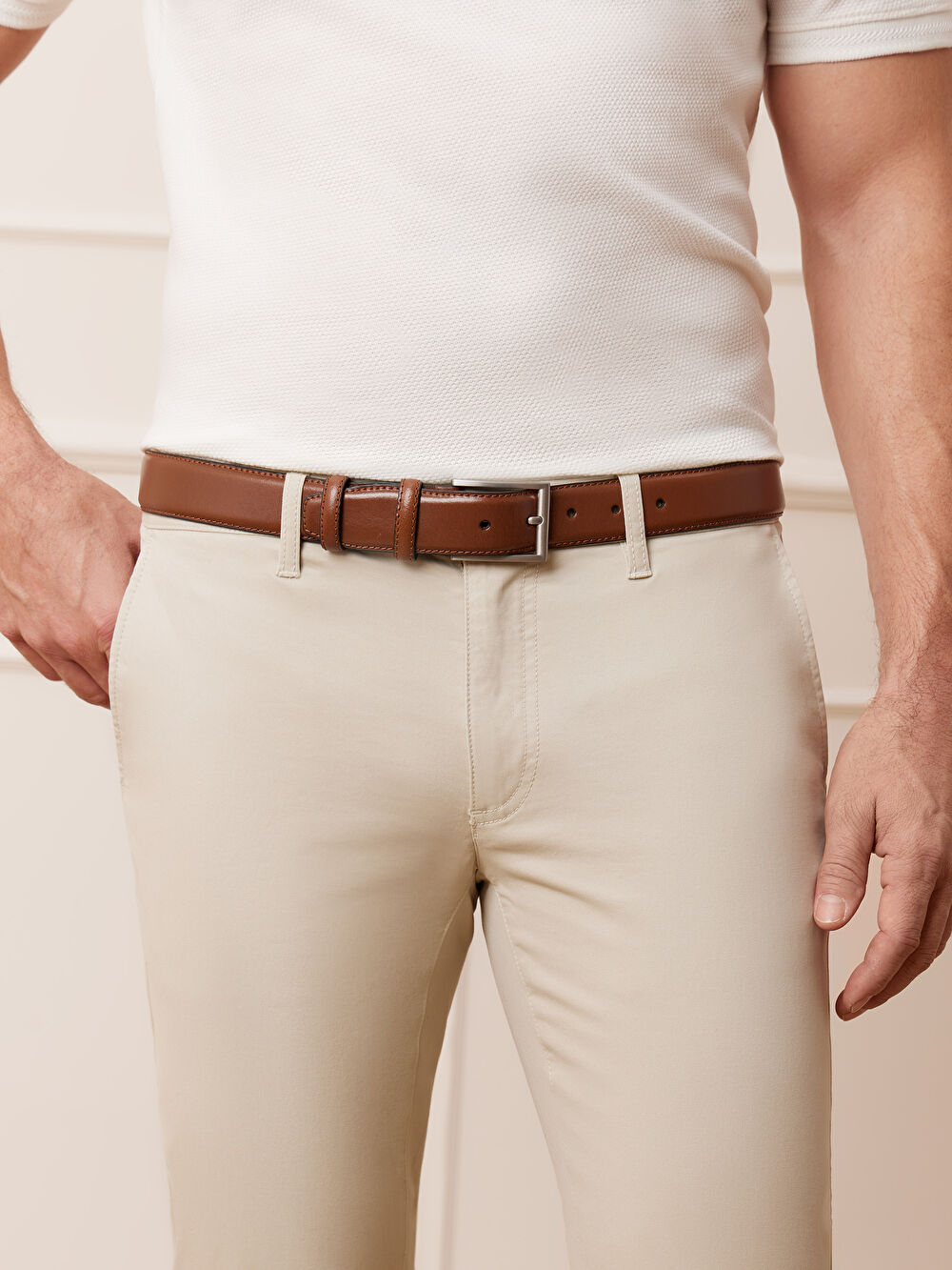 BEŻOWE SPODNIE STORSAND - 5