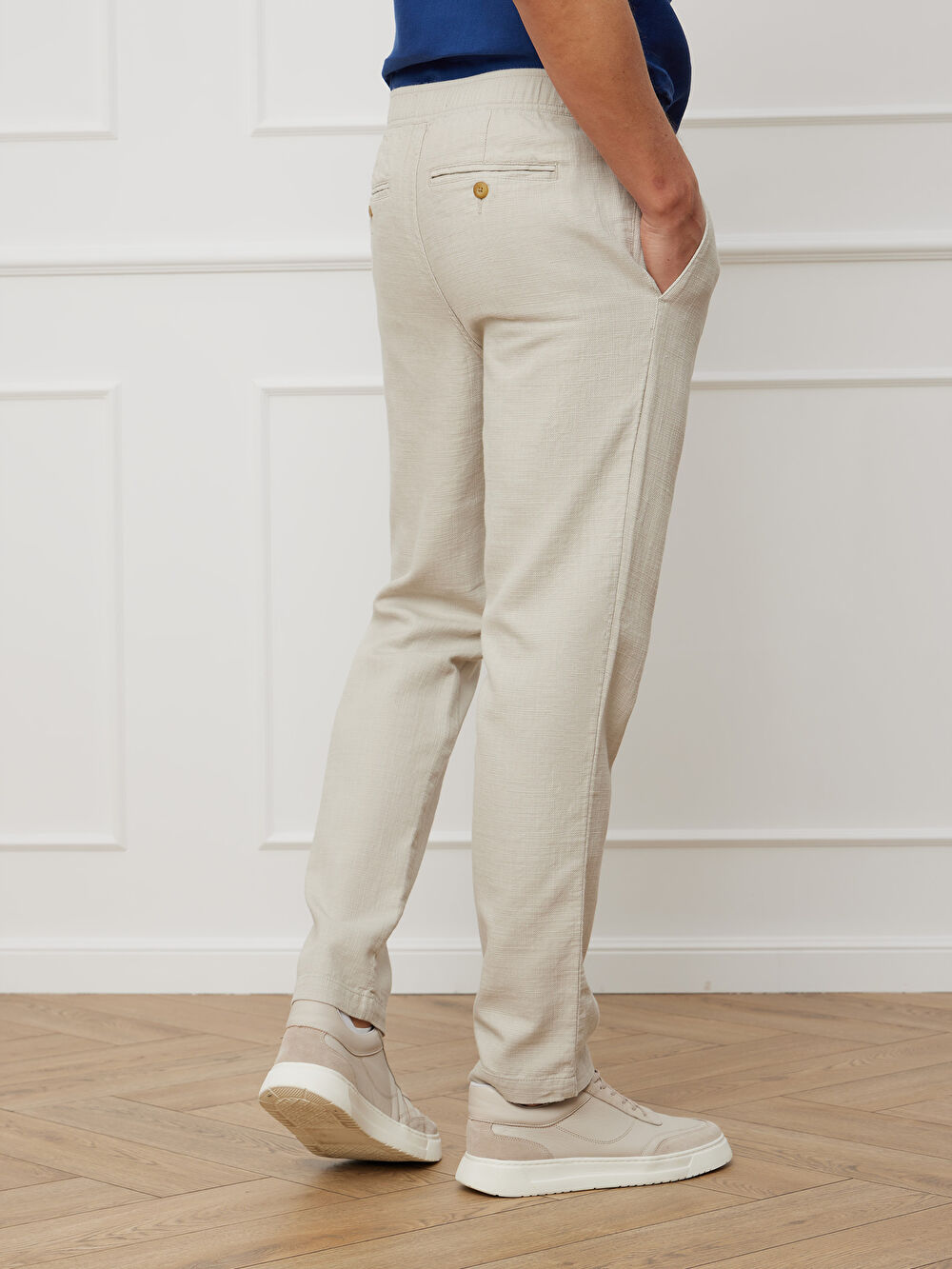 BEŻOWE SPODNIE BERG - 2