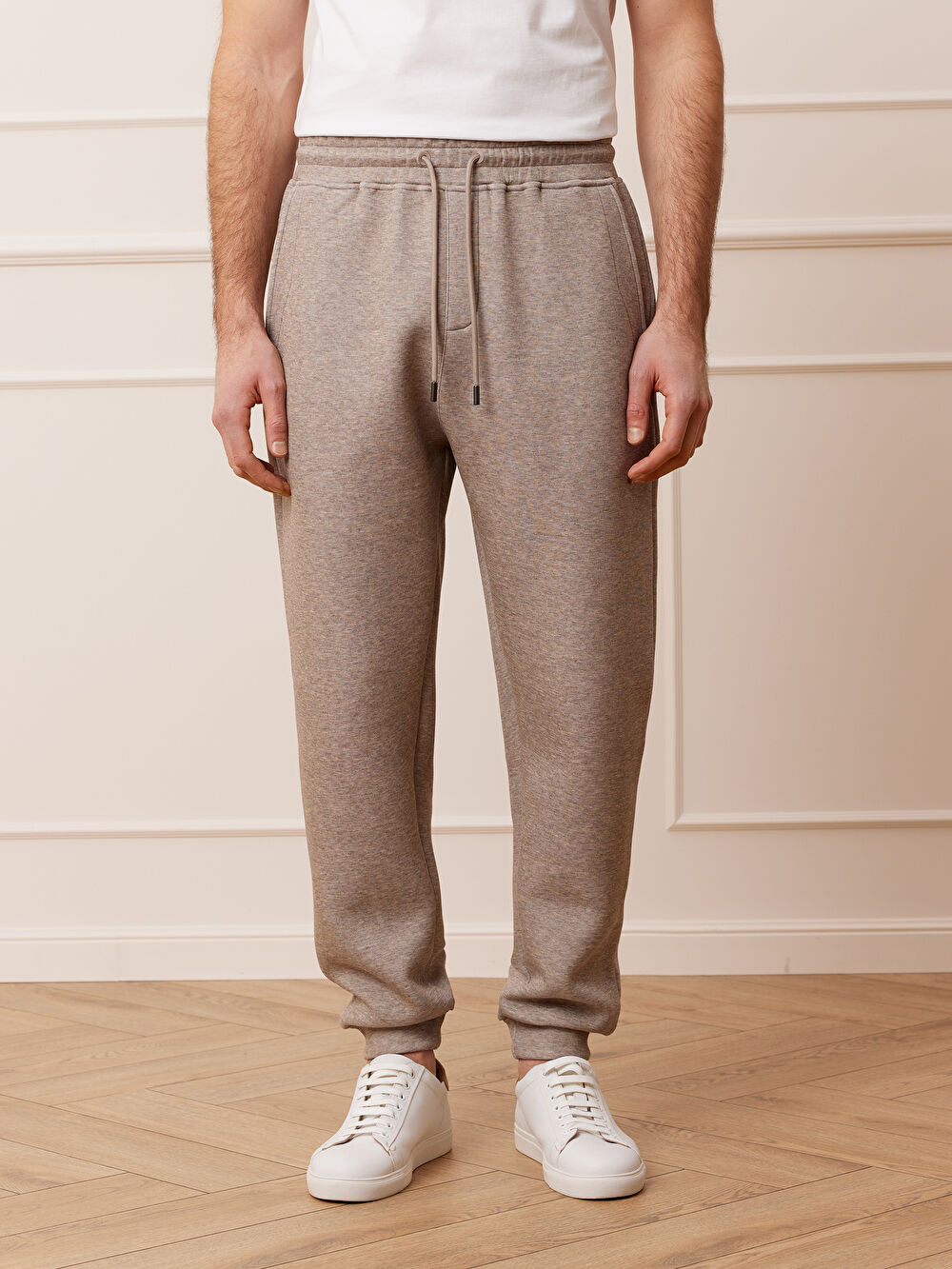 BEŻOWE SPODNIE DRESOWE SAMONETON - 5