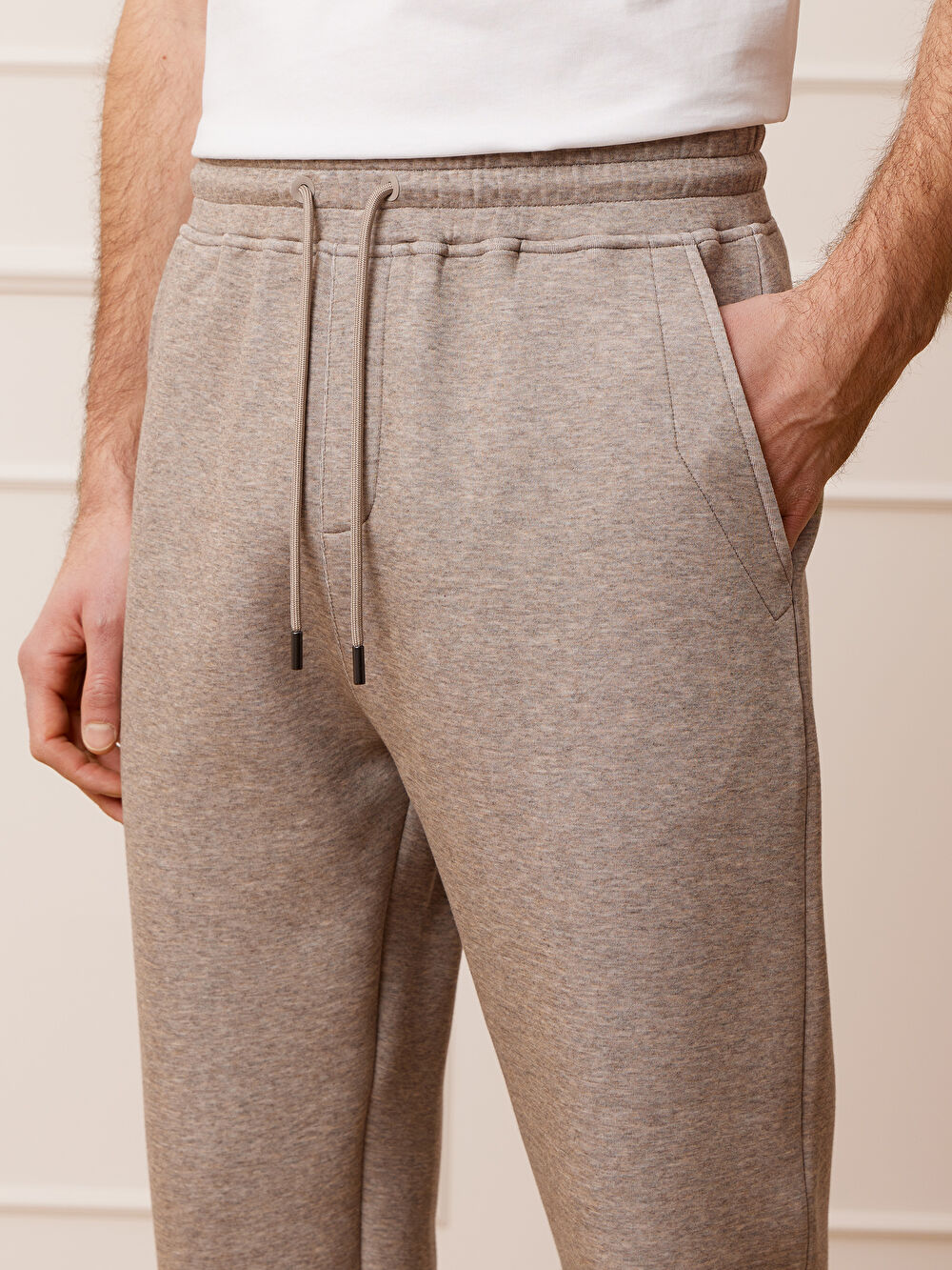 BEŻOWE SPODNIE DRESOWE SAMONETON - 6