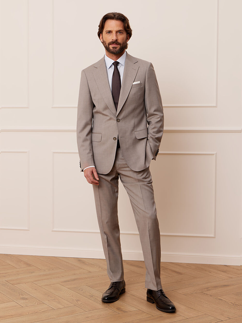 BEŻOWE SPODNIE DO GARNITURU - MIKSUJ I ŁĄCZ - 5