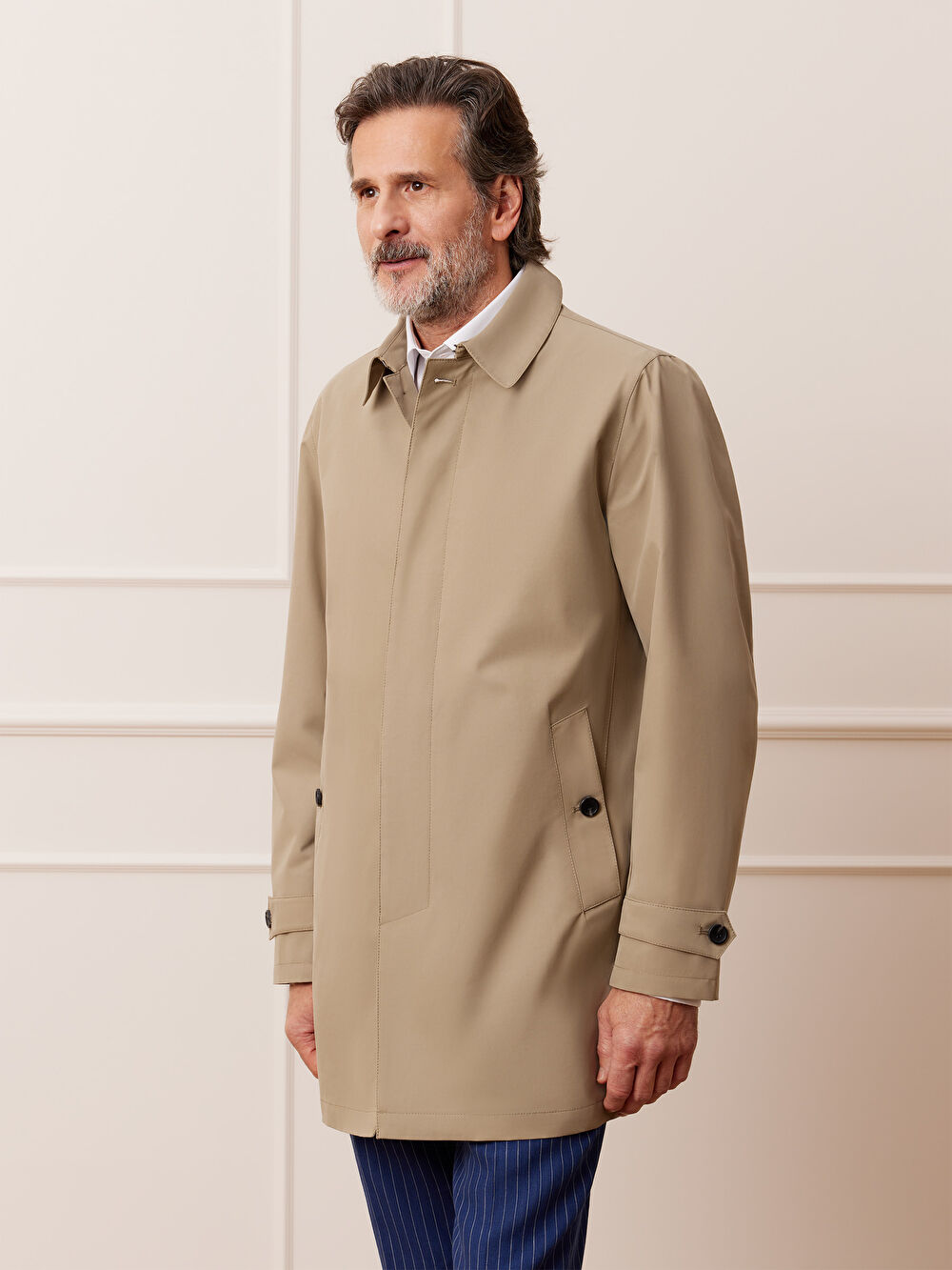 BEŻOWY PŁASZCZ GALWAY - 4