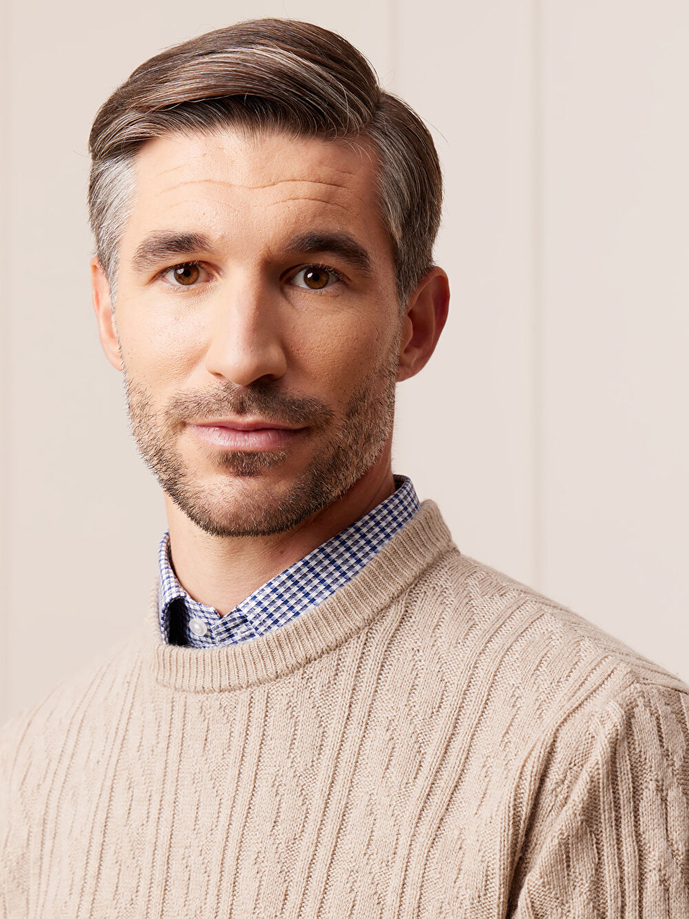 BEŻOWY SWETER MARCONI - 4