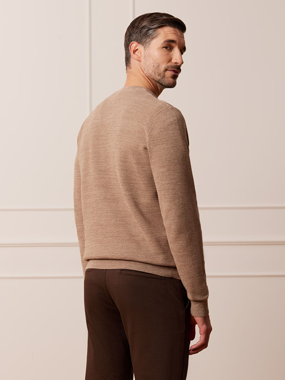 BEŻOWY SWETER VOLENTE - 6