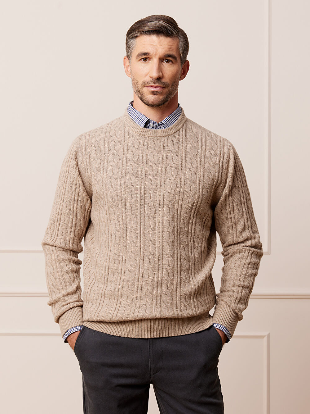 BEŻOWY SWETER MARCONI