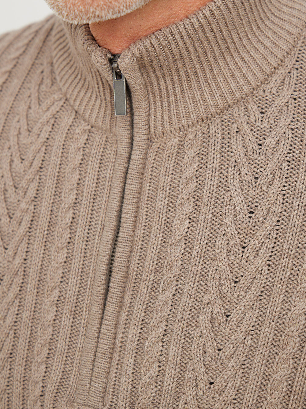 BEŻOWY SWETER PEBBLE - 4