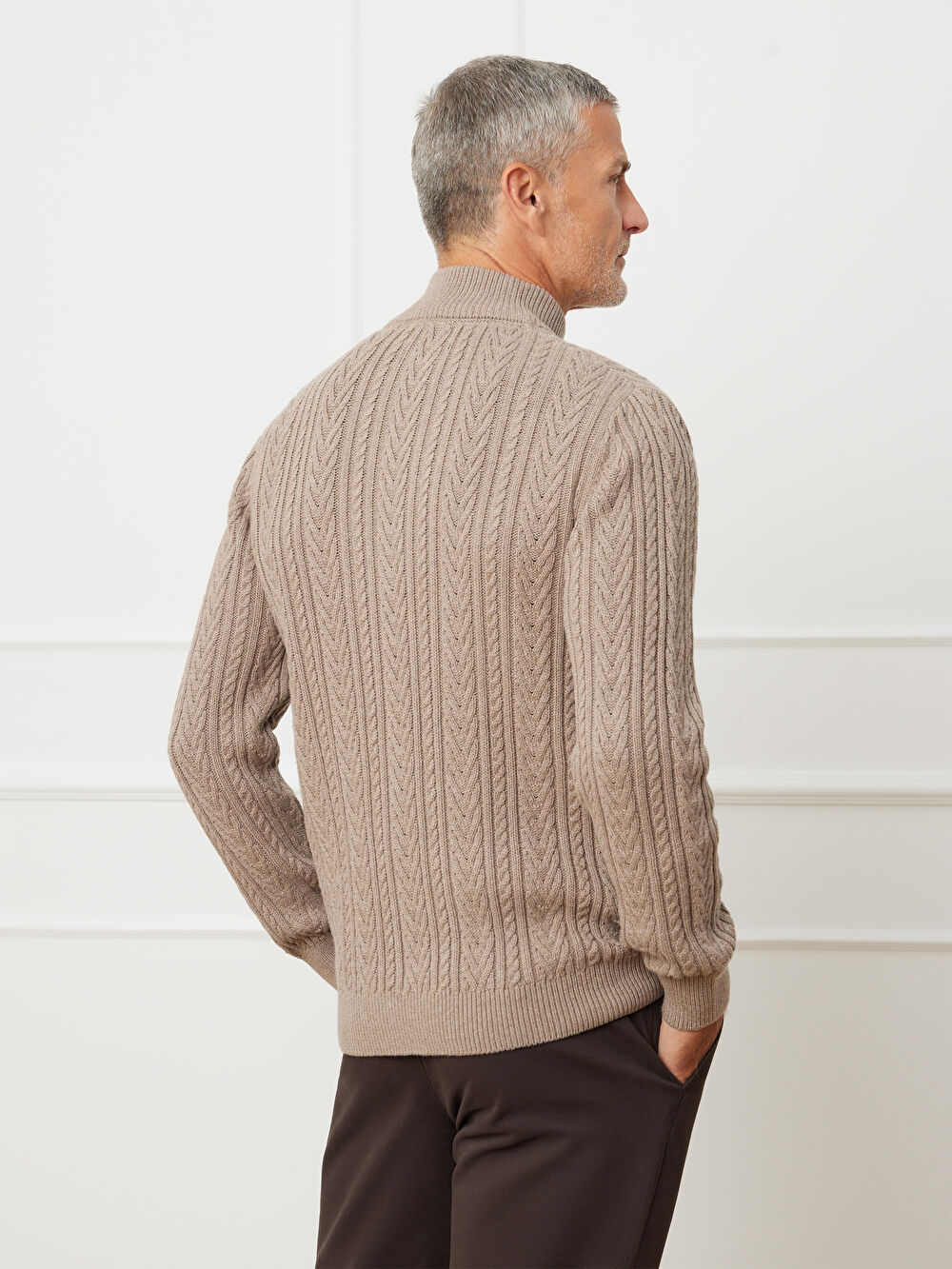 BEŻOWY SWETER PEBBLE - 3