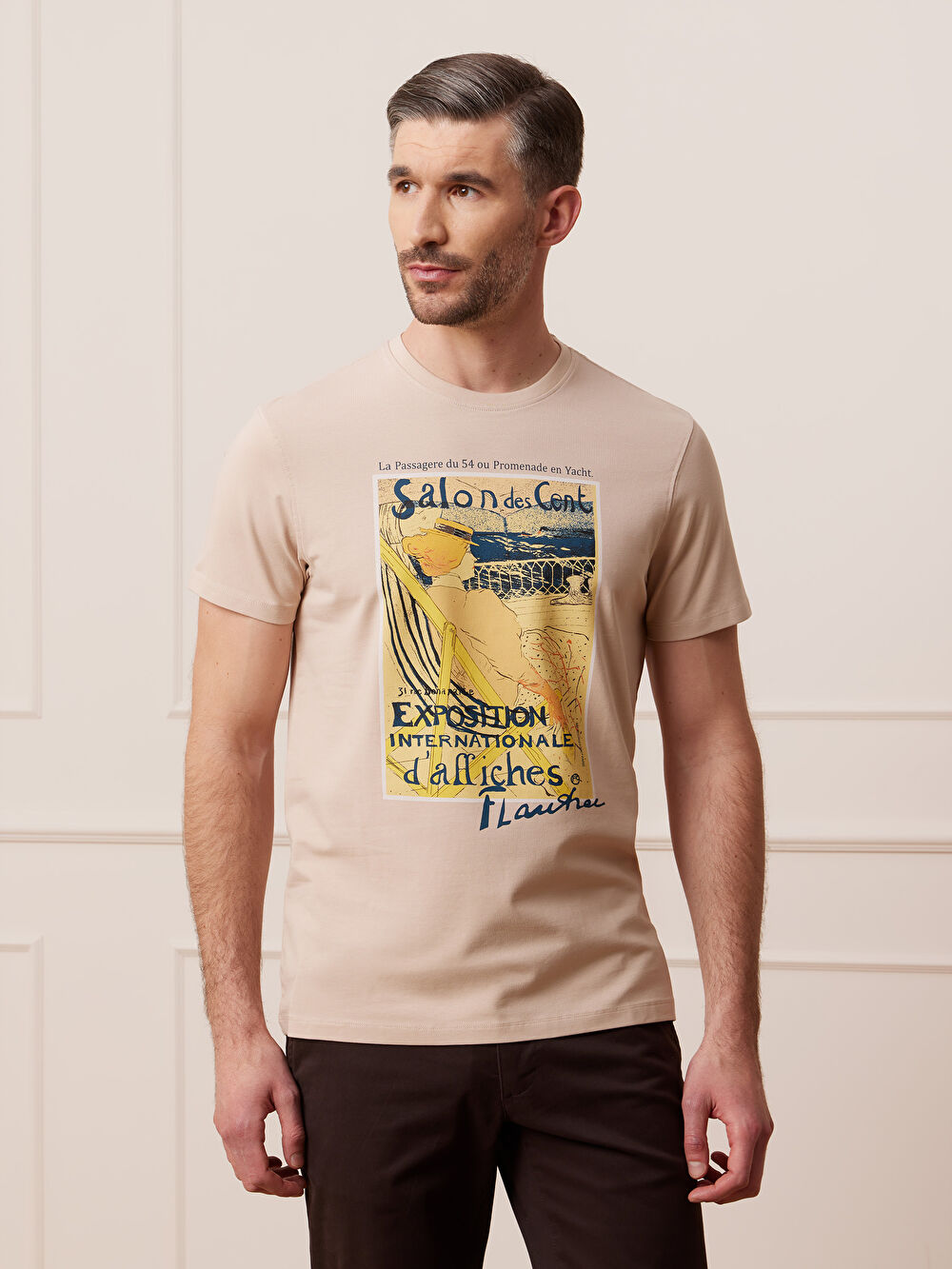BEŻOWY T-SHIRT LAUTREC - 4