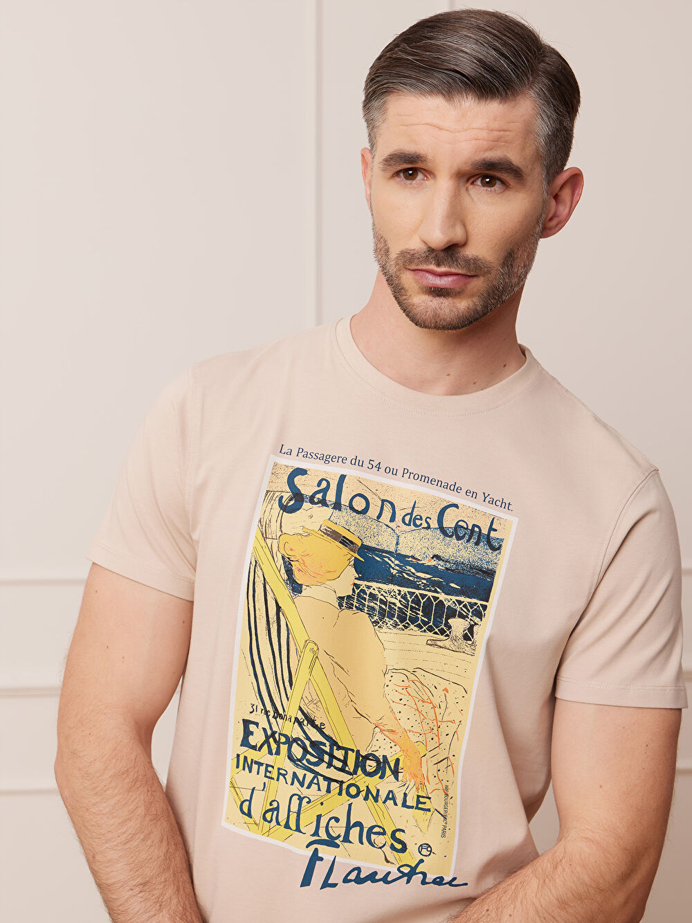 BEŻOWY T-SHIRT LAUTREC - 5