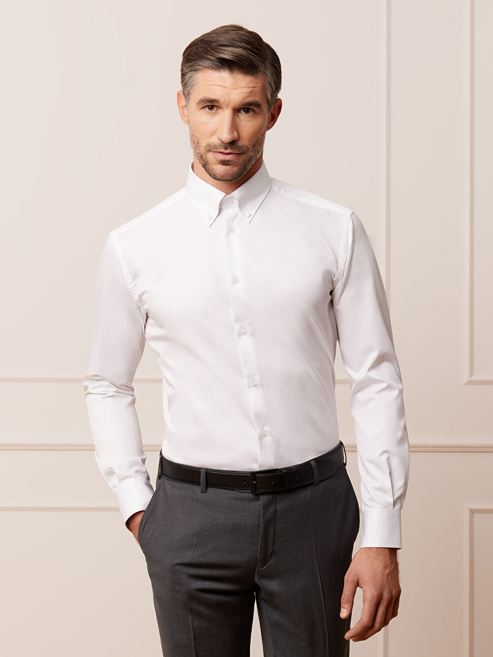 BIAŁA KOSZULA MALMO DŁUGI RĘKAW