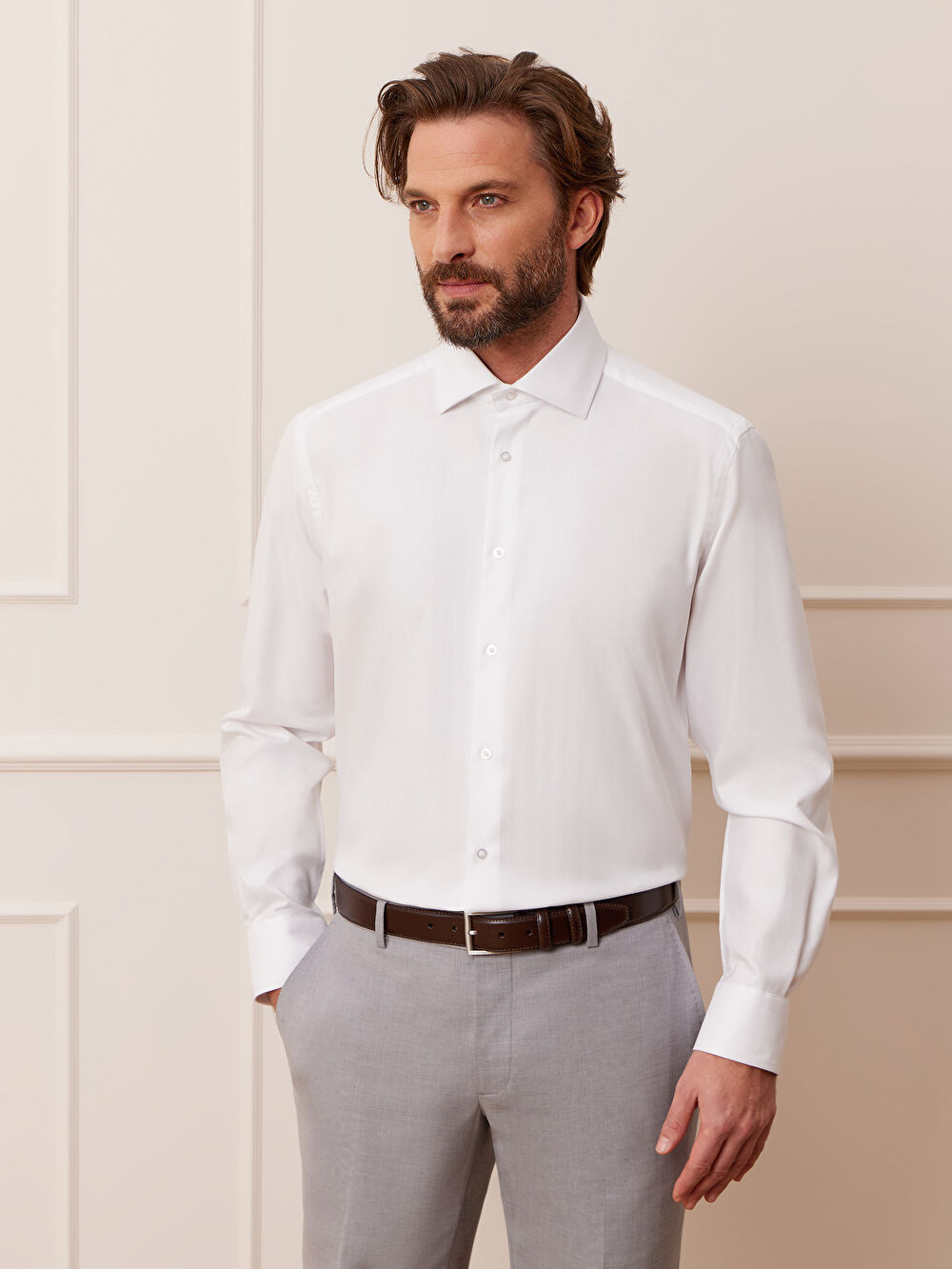 BIAŁA KOSZULA BRAGA DŁUGI RĘKAW