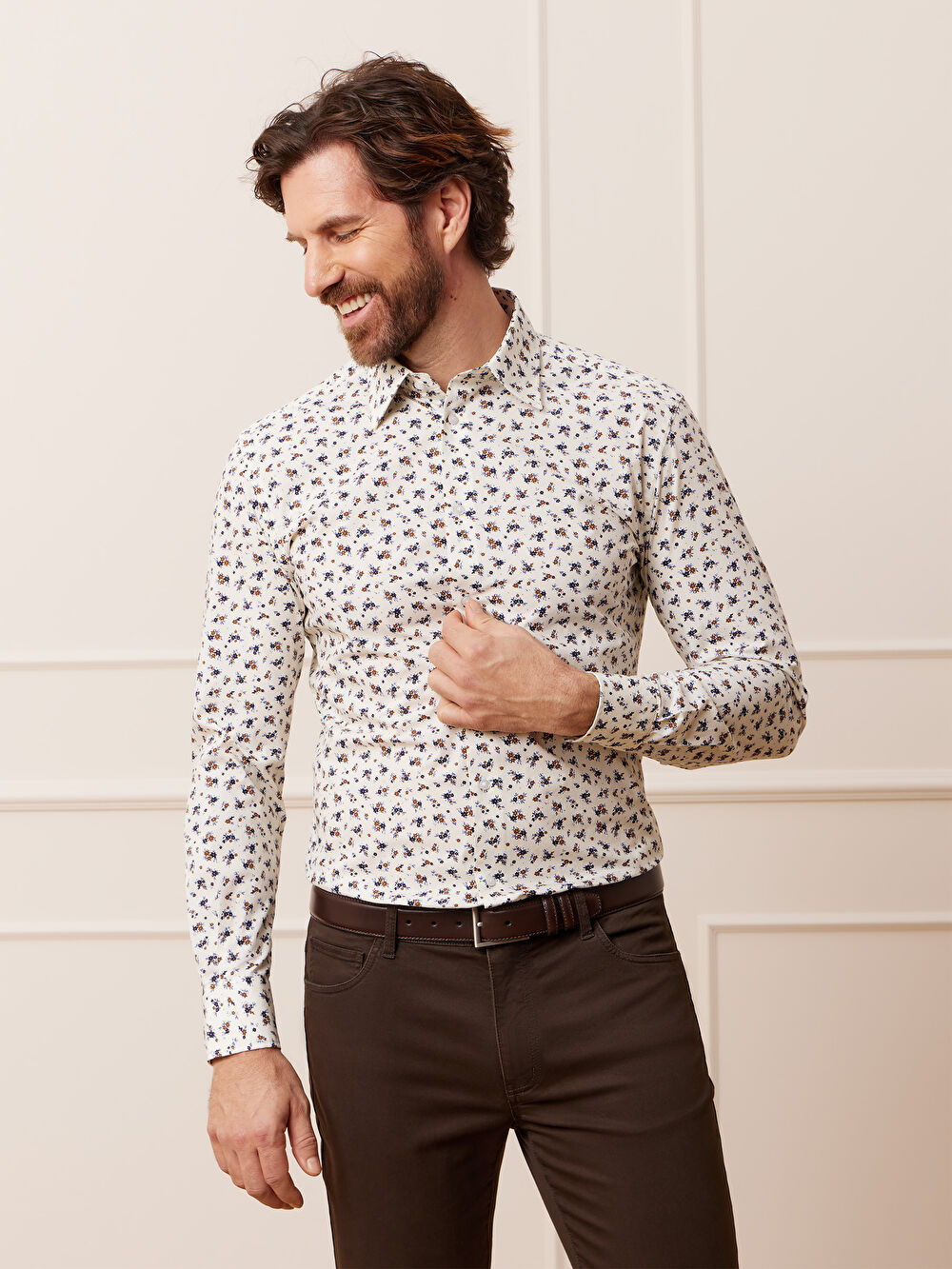 BIAŁA KOSZULA HAGA DŁUGI RĘKAW