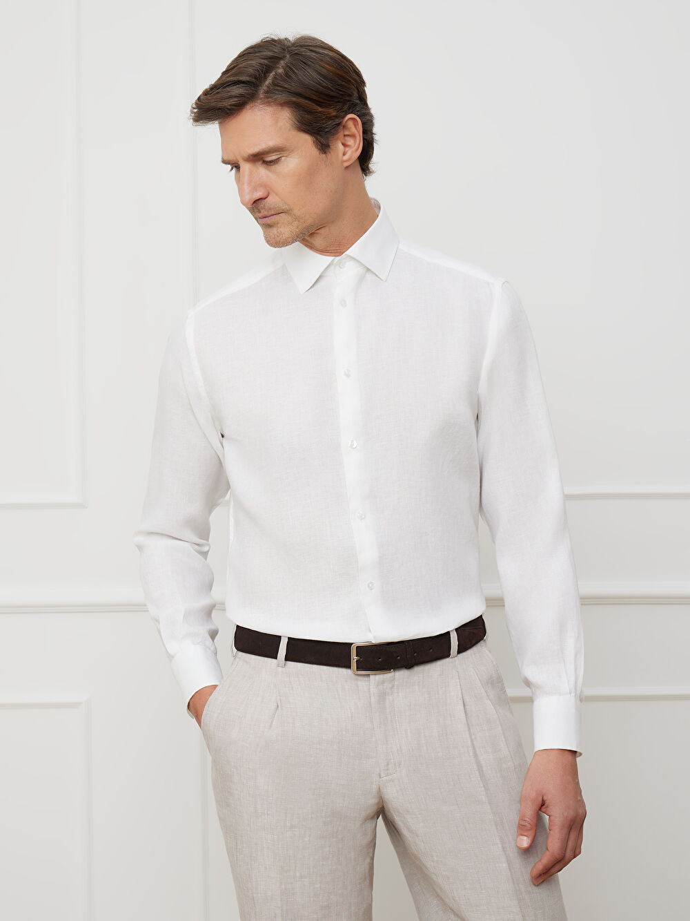 BIAŁA KOSZULA ROMA DŁUGI RĘKAW