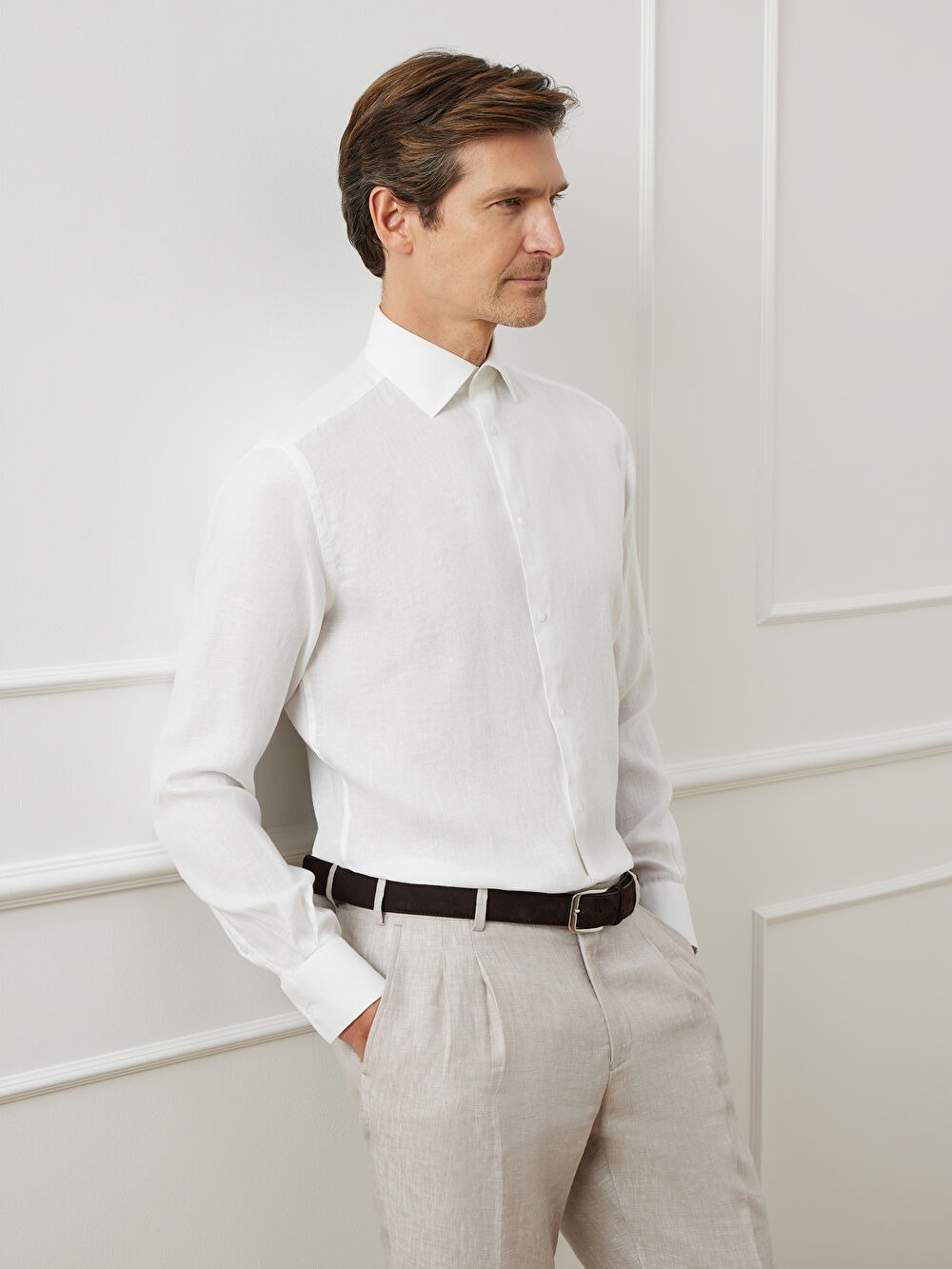 BIAŁA KOSZULA ROMA DŁUGI RĘKAW - 5