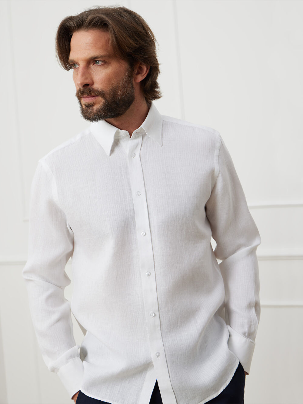 BIAŁA KOSZULA ROMA DŁUGI RĘKAW - 4