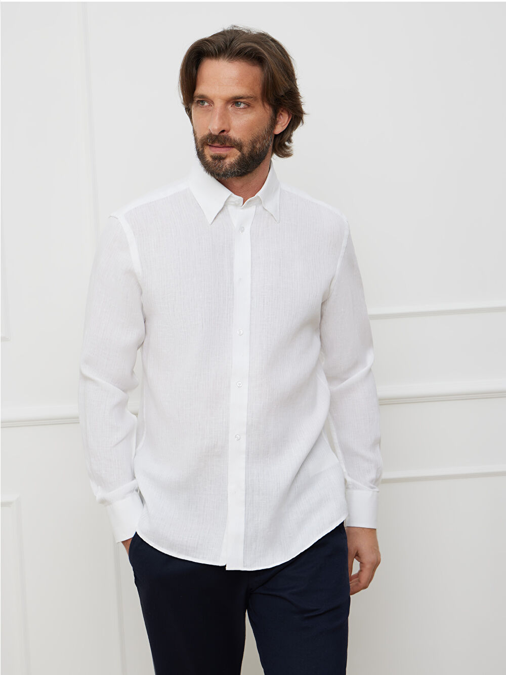 BIAŁA KOSZULA ROMA DŁUGI RĘKAW