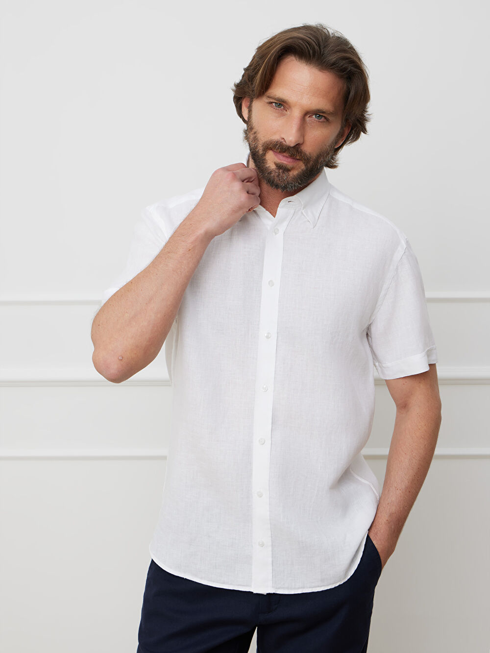 BIAŁA KOSZULA CAPRI KRÓTKI RĘKAW