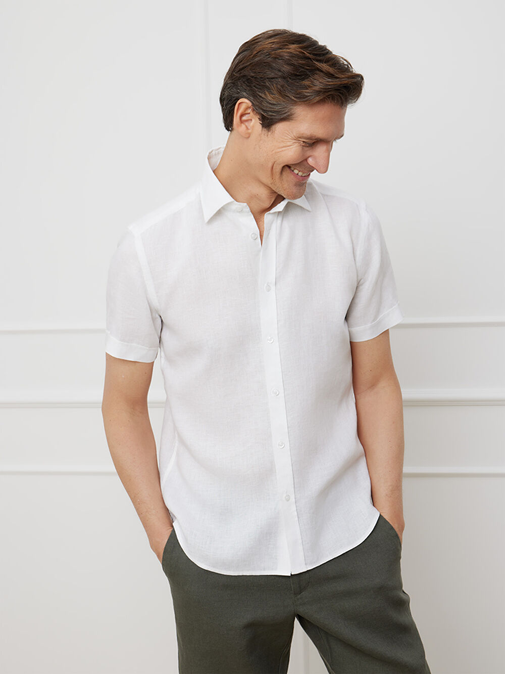 BIAŁA KOSZULA ROMA KRÓTKI RĘKAW