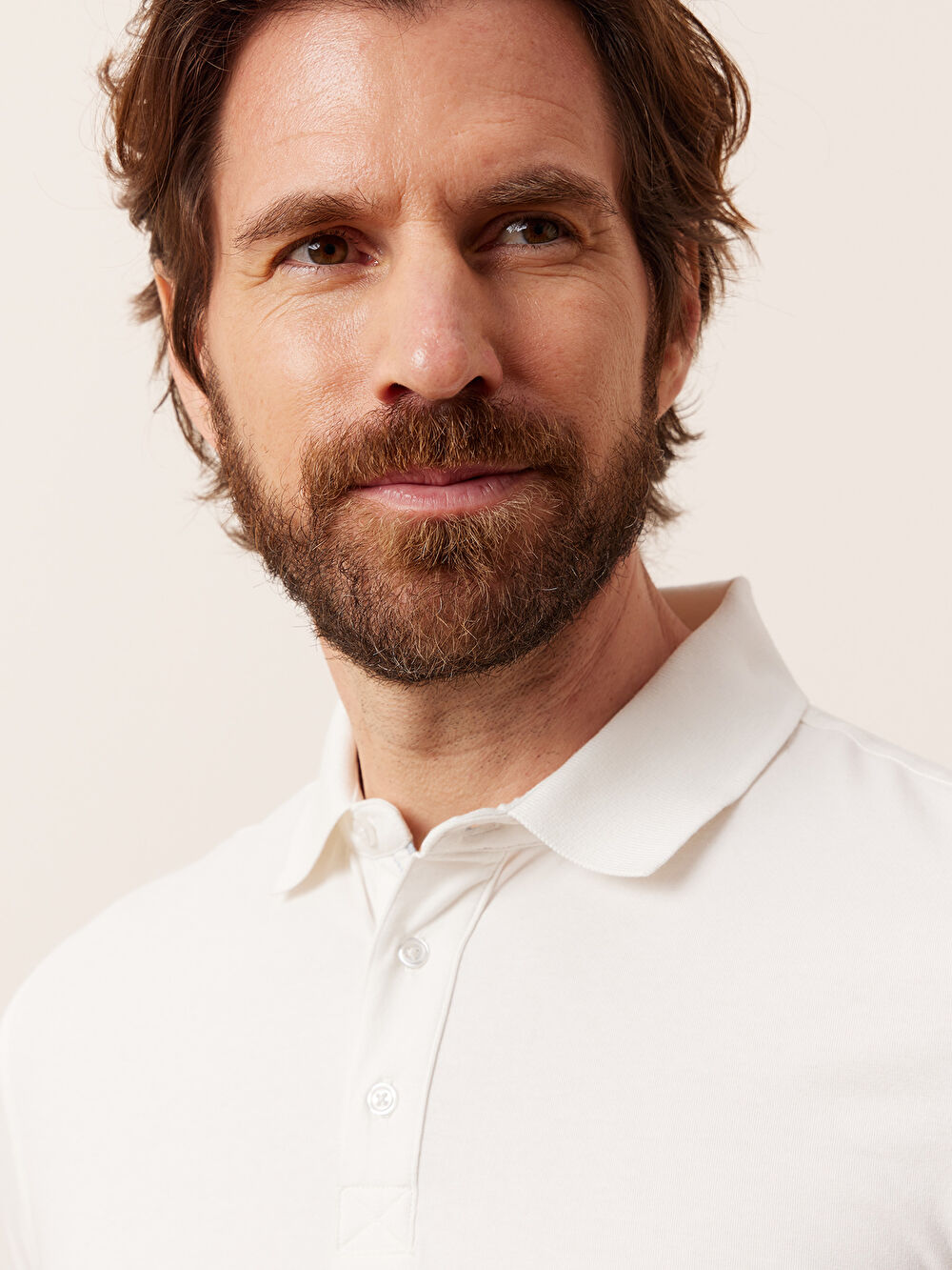 BIAŁE WYSZCZUPLONE POLO SISLEY - 5