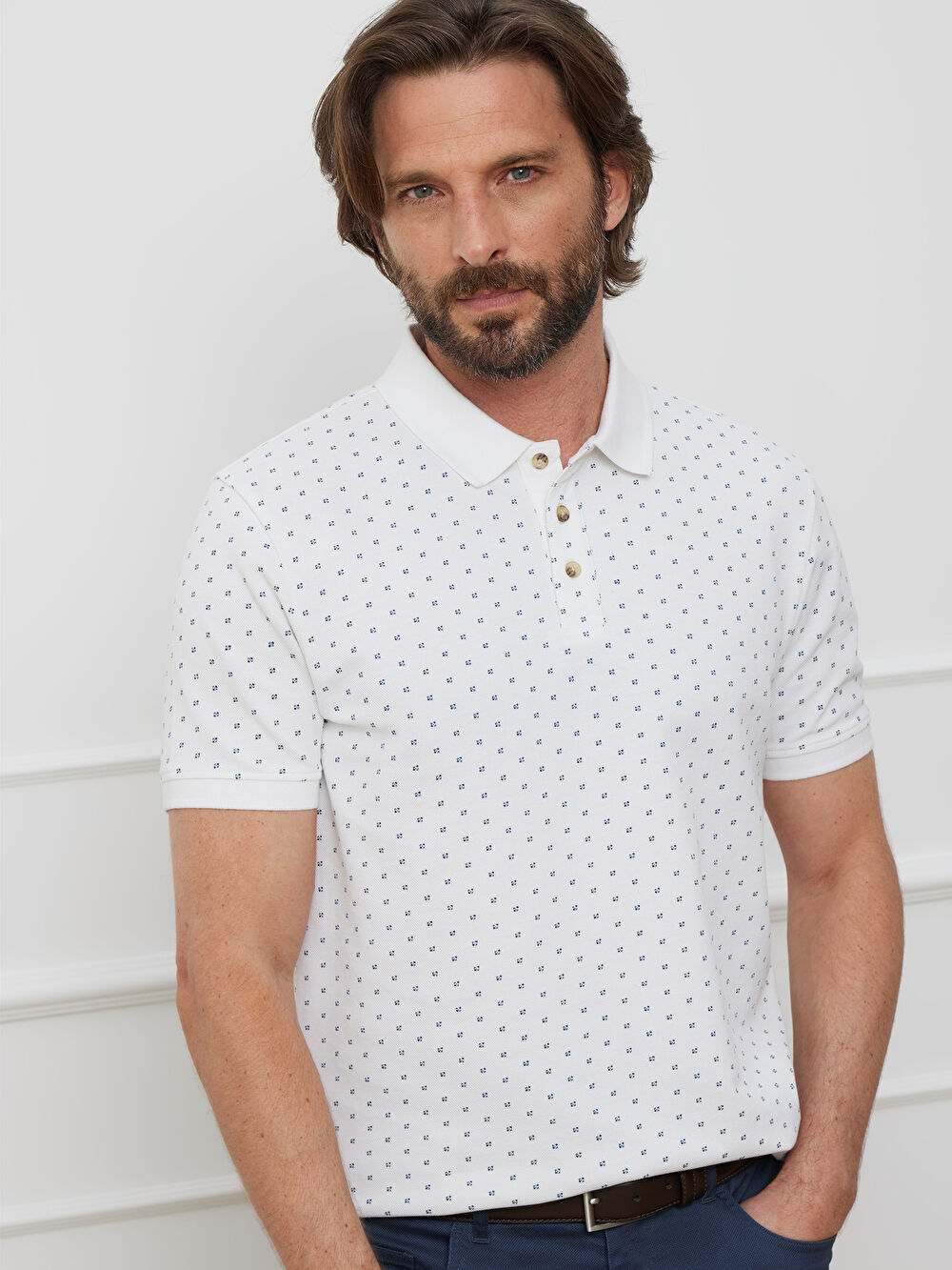 BIAŁE KLASYCZNE POLO BURMAN - 5