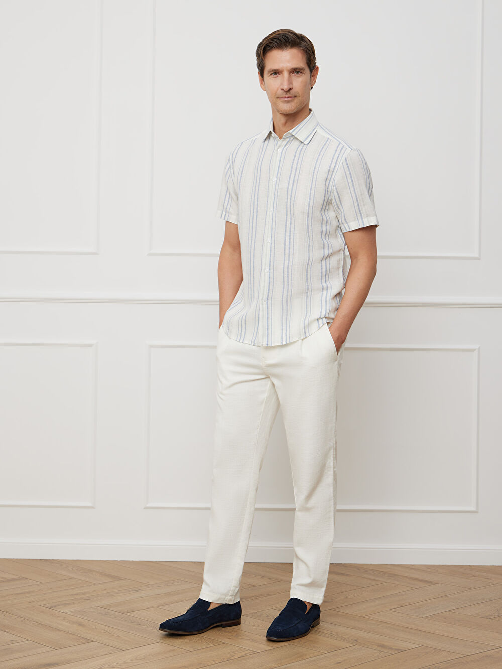 BIAŁE SPODNIE FORSED - 5