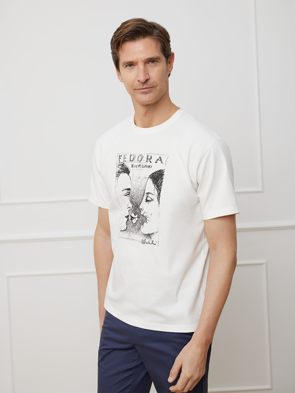 BIAŁY T-SHIRT OLBIŃSKI