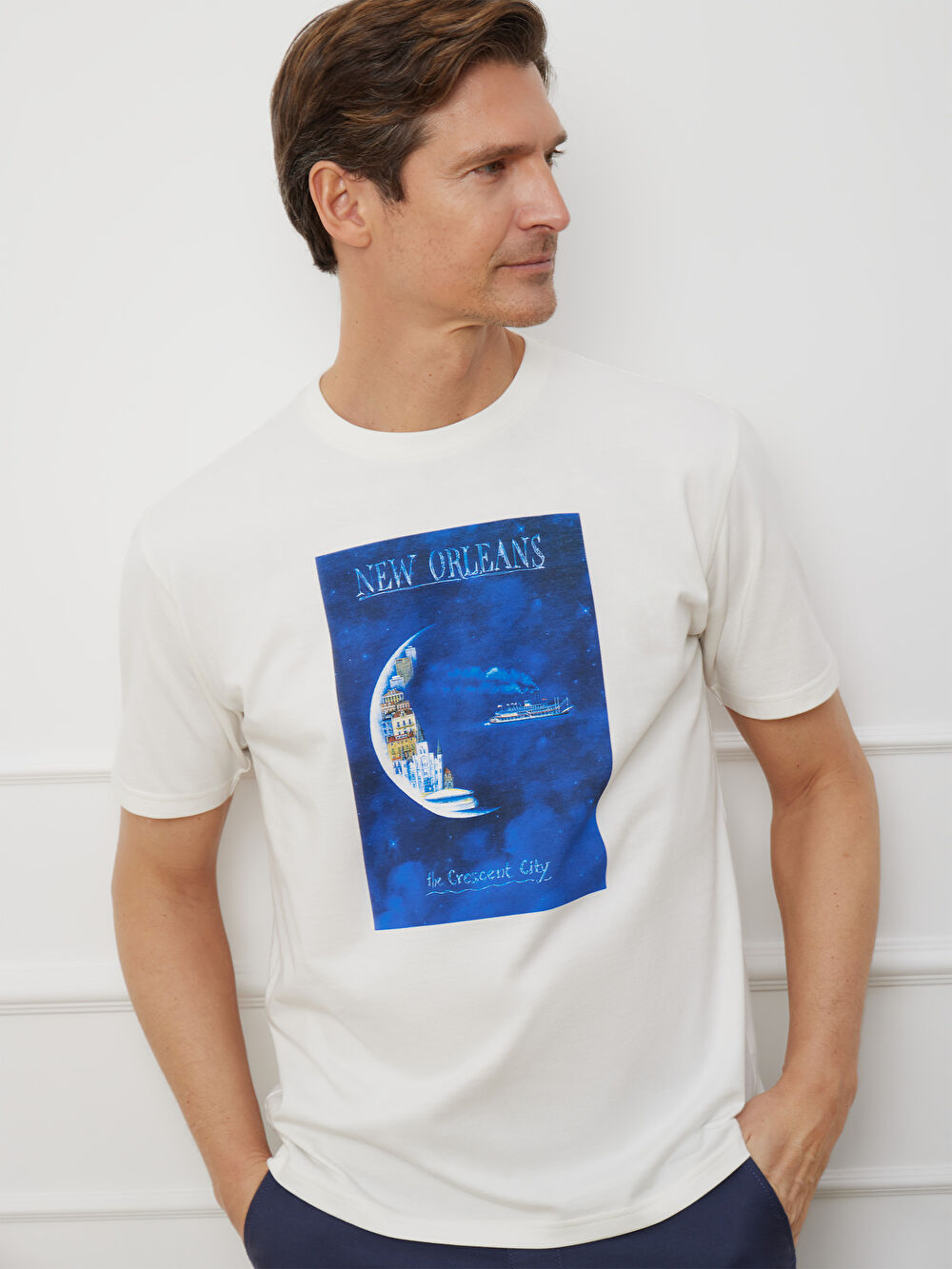BIAŁY T-SHIRT OLBIŃSKI - 5