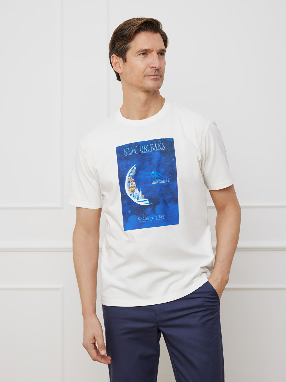 BIAŁY T-SHIRT OLBIŃSKI