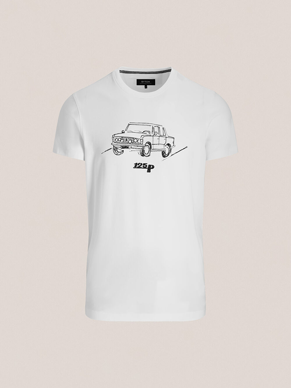 BIAŁY T-SHIRT DUŻY FIAT - 2