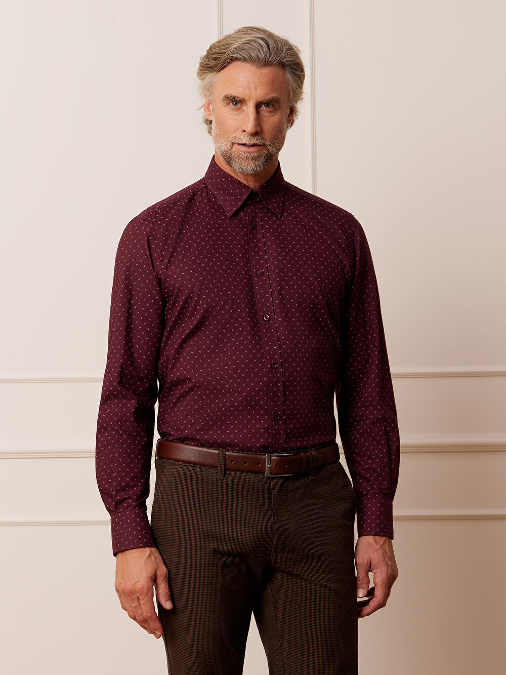 BORDOWA KOSZULA CAPRI DŁUGI RĘKAW