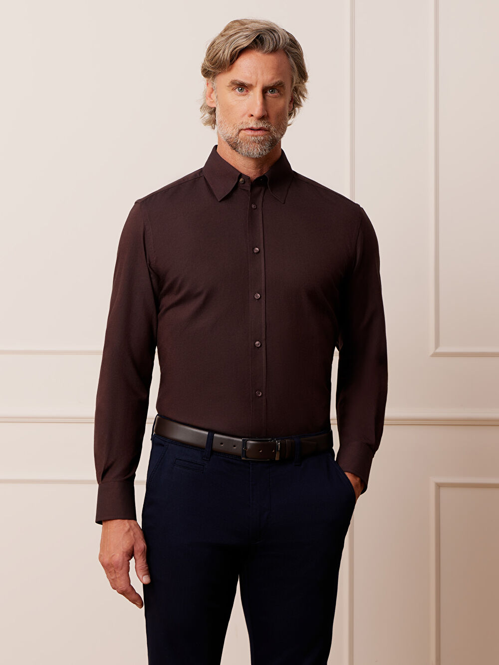 BORDOWA KOSZULA CAPRI DŁUGI RĘKAW