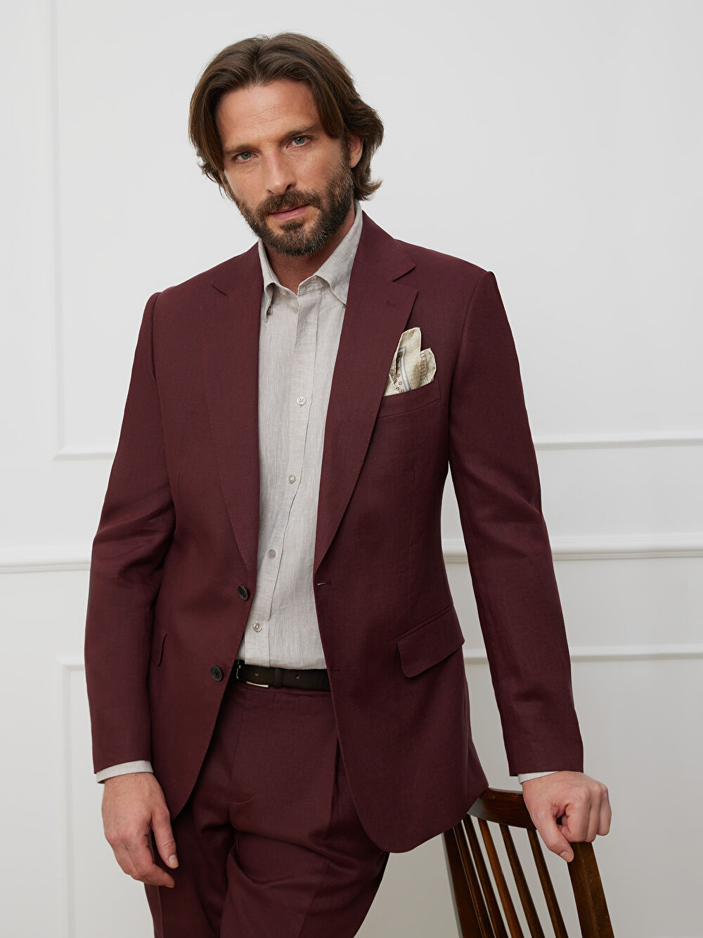 BORDOWA MARYNARKA TURYN DO GARNITURU - MIKSUJ I ŁĄCZ - 7