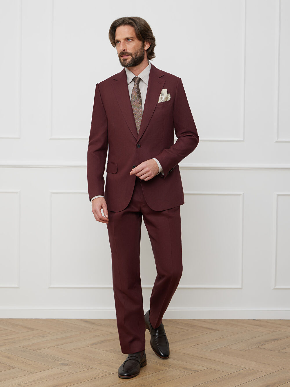 BORDOWE SPODNIE DO GARNITURU - MIKSUJ I ŁĄCZ - 4