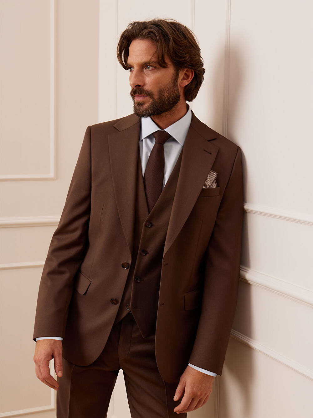 BRĄZOWA KAMIZELKA DO GARNITURU - MIKSUJ I ŁĄCZ - 7