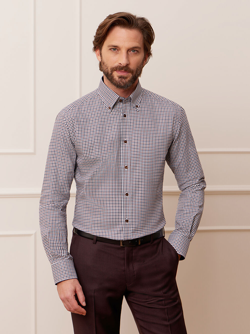 BORDOWA KOSZULA MALMO DŁUGI RĘKAW