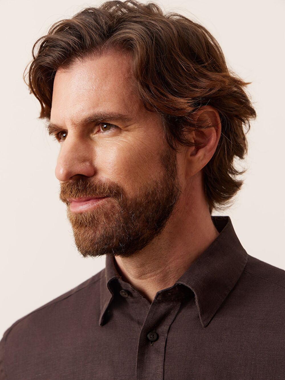 BRĄZOWA KOSZULA CAPRI DŁUGI RĘKAW - 4