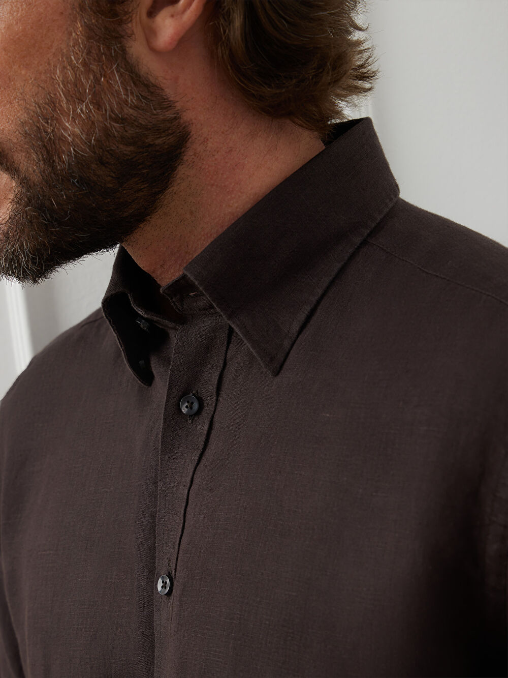 BRĄZOWA KOSZULA CAPRI KRÓTKI RĘKAW - 5